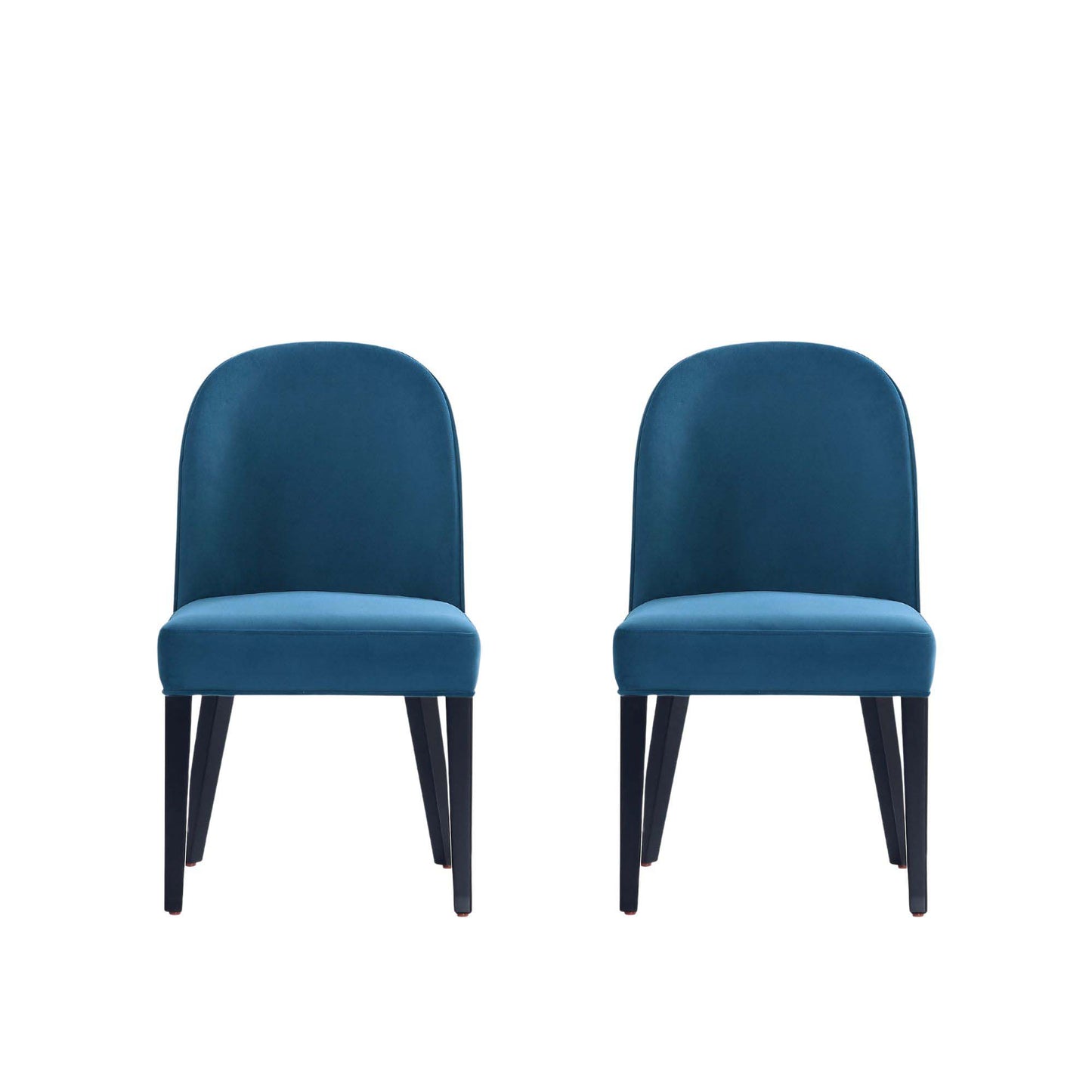 Hillman Modern Velvet Upholstered Dining Chair in Blue - Set of 2