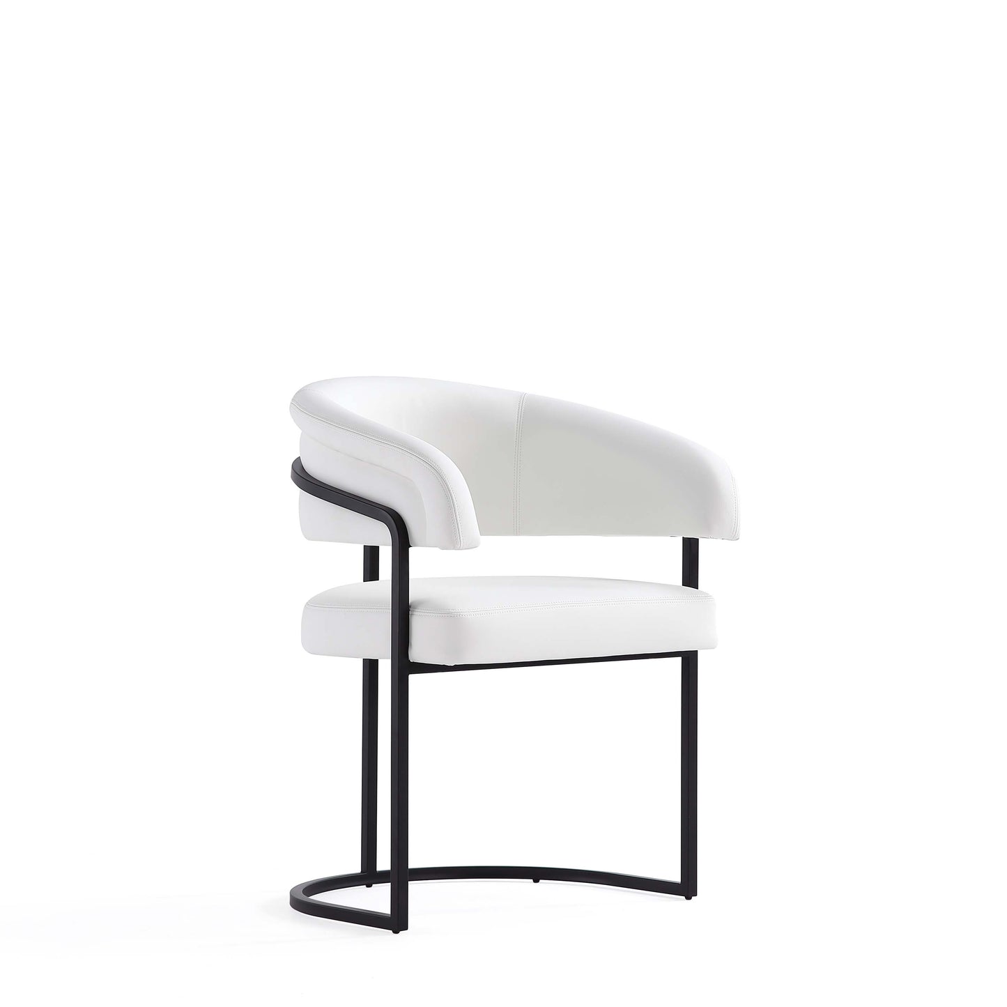 Augusta Modern Leatherette Upholstered Dining Chair in White