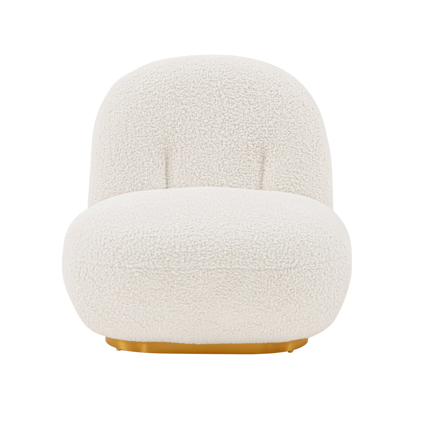 Modern Edina Boucle Accent Chair in White
