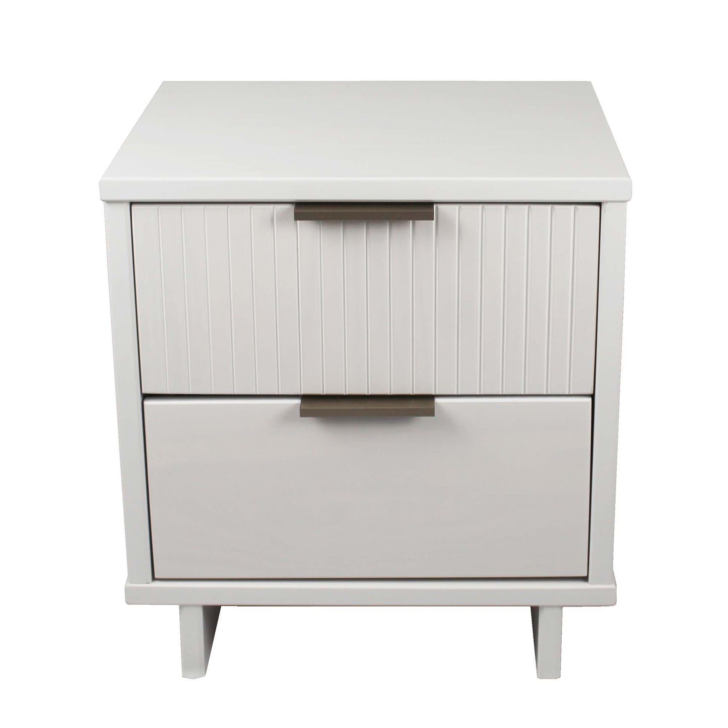 Granville Modern Nightstand 2.0 with 2 Full Extension Drawers in White