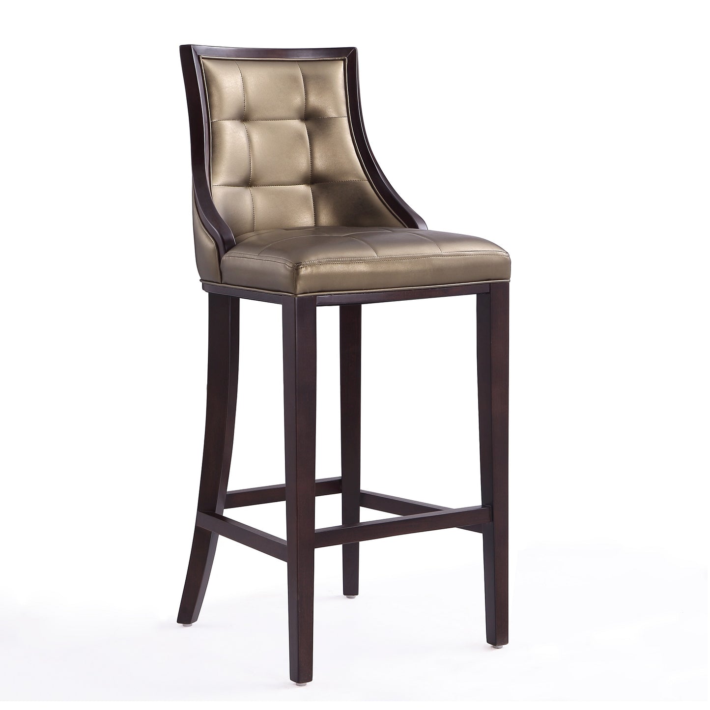 Fifth Avenue 45 in. Bronze and Walnut Beech Wood Bar Stool
