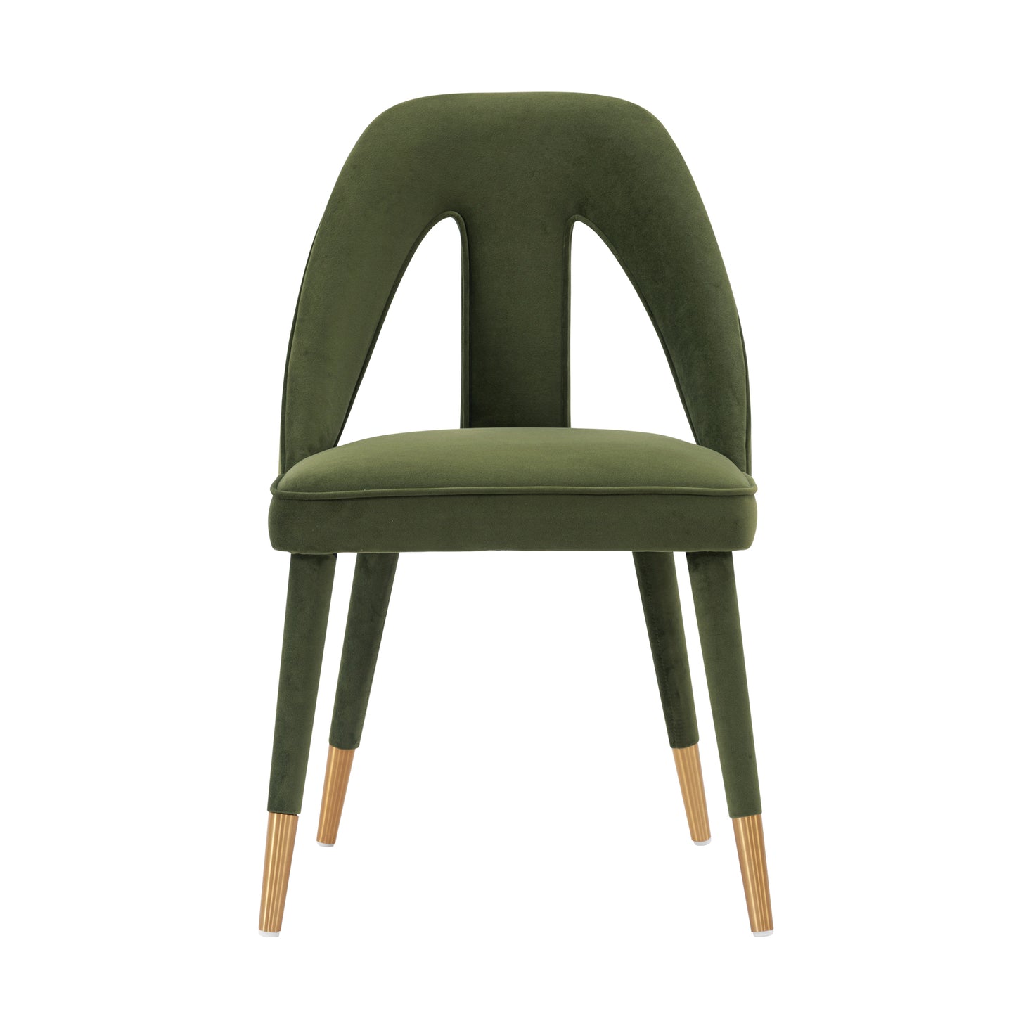 Modern Neda Velvet Dining Chair in Olive Green