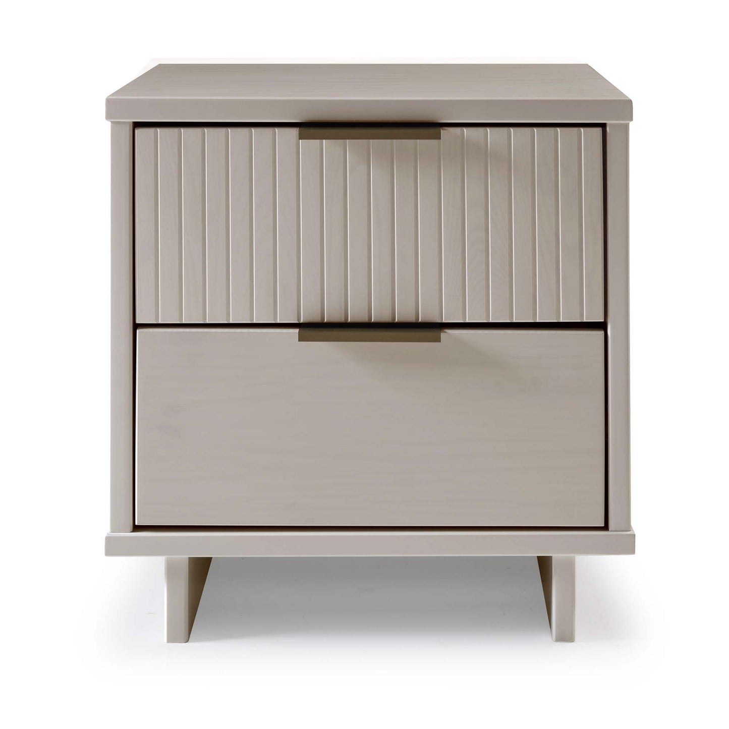 Granville Modern Nightstand 2.0 with 2 Full Extension Drawers in Light Grey