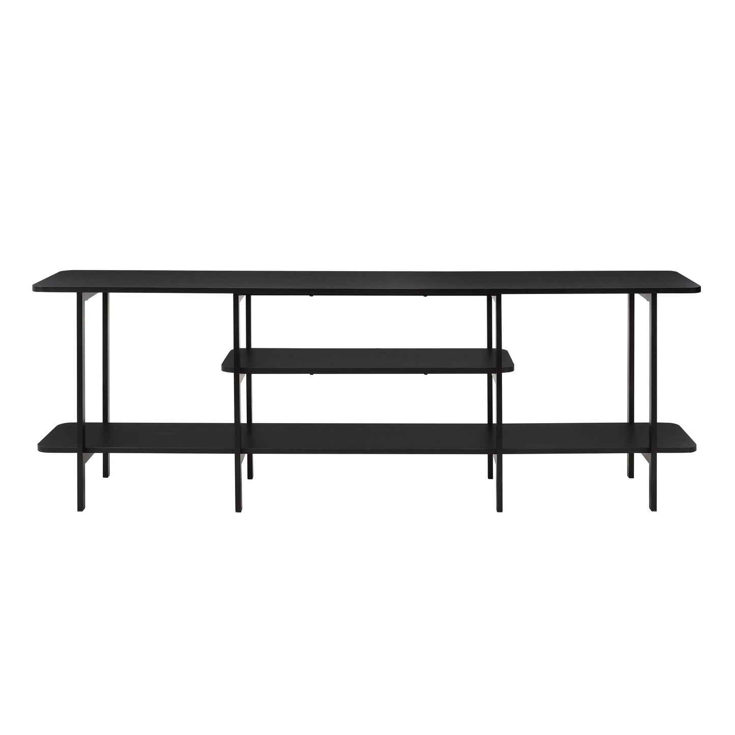 Modern Celine 70.86" Sideboard with 3 Shelves in Black
