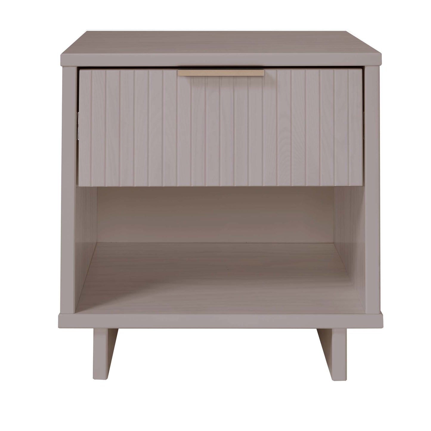 Granville Modern Nightstand 1.0 with 1 Full Extension Drawers in Light Grey
