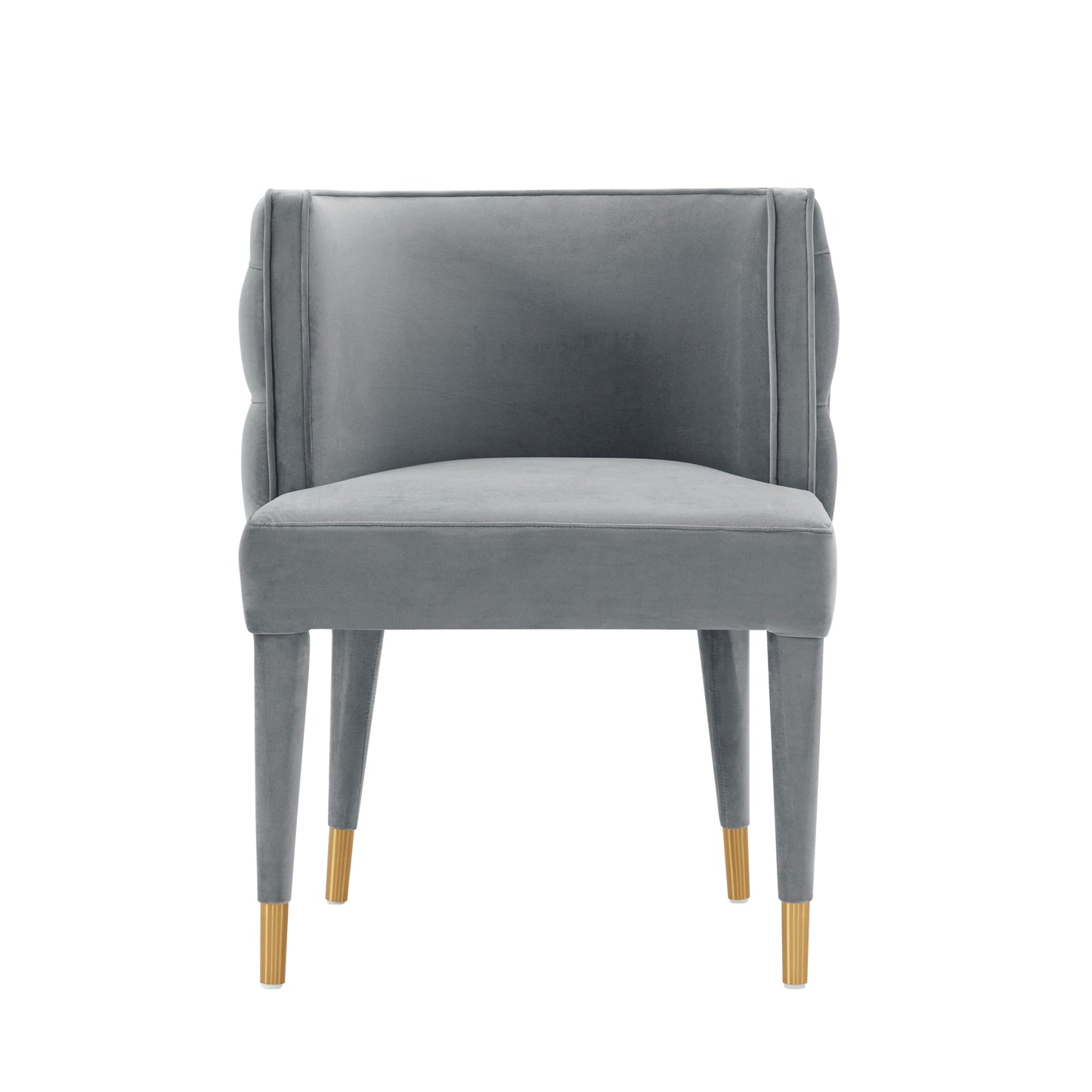 Modern Maya Tufted Velvet Dining Chair in Grey