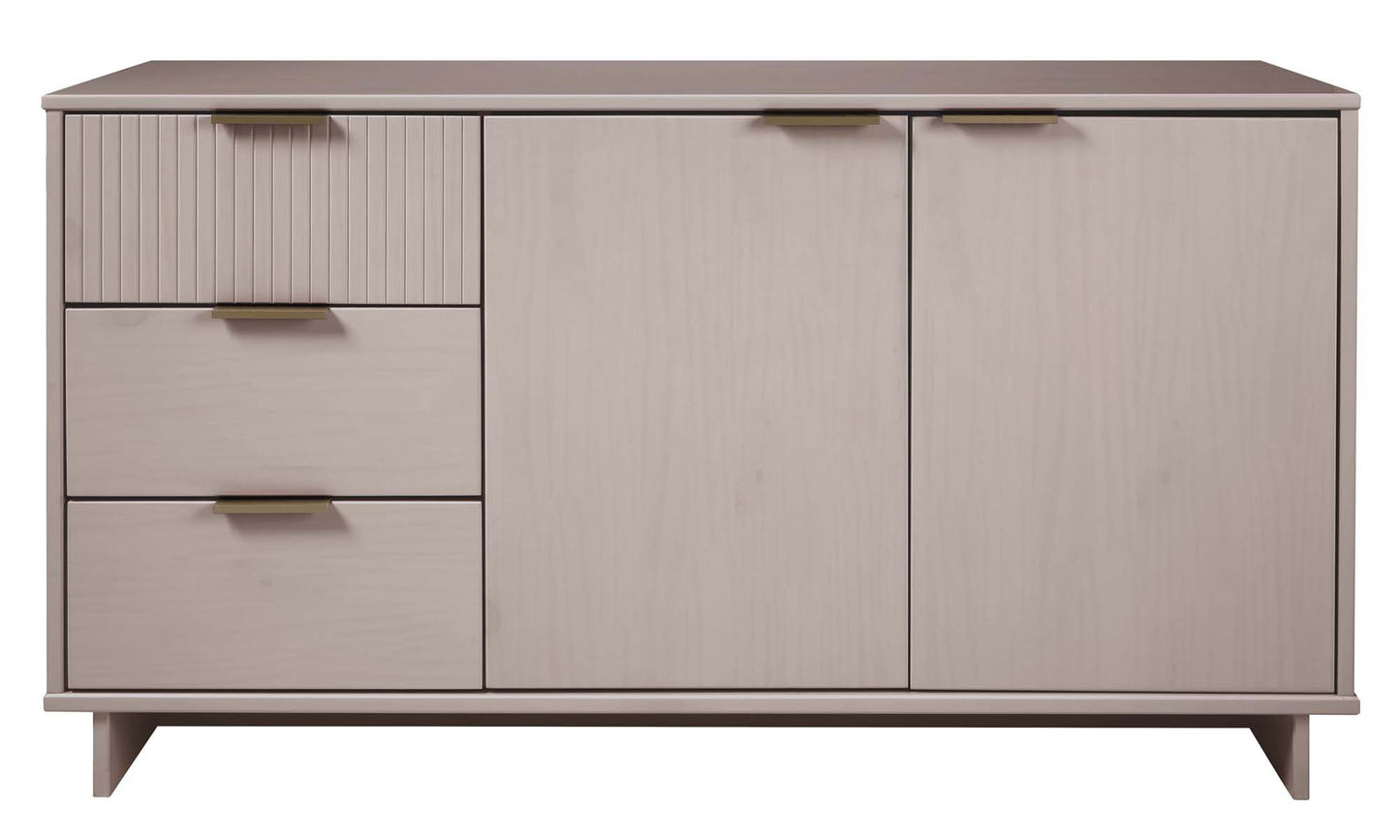 Granville 55.07" Modern Sideboard with 3 Full Extension Drawers in Light Grey