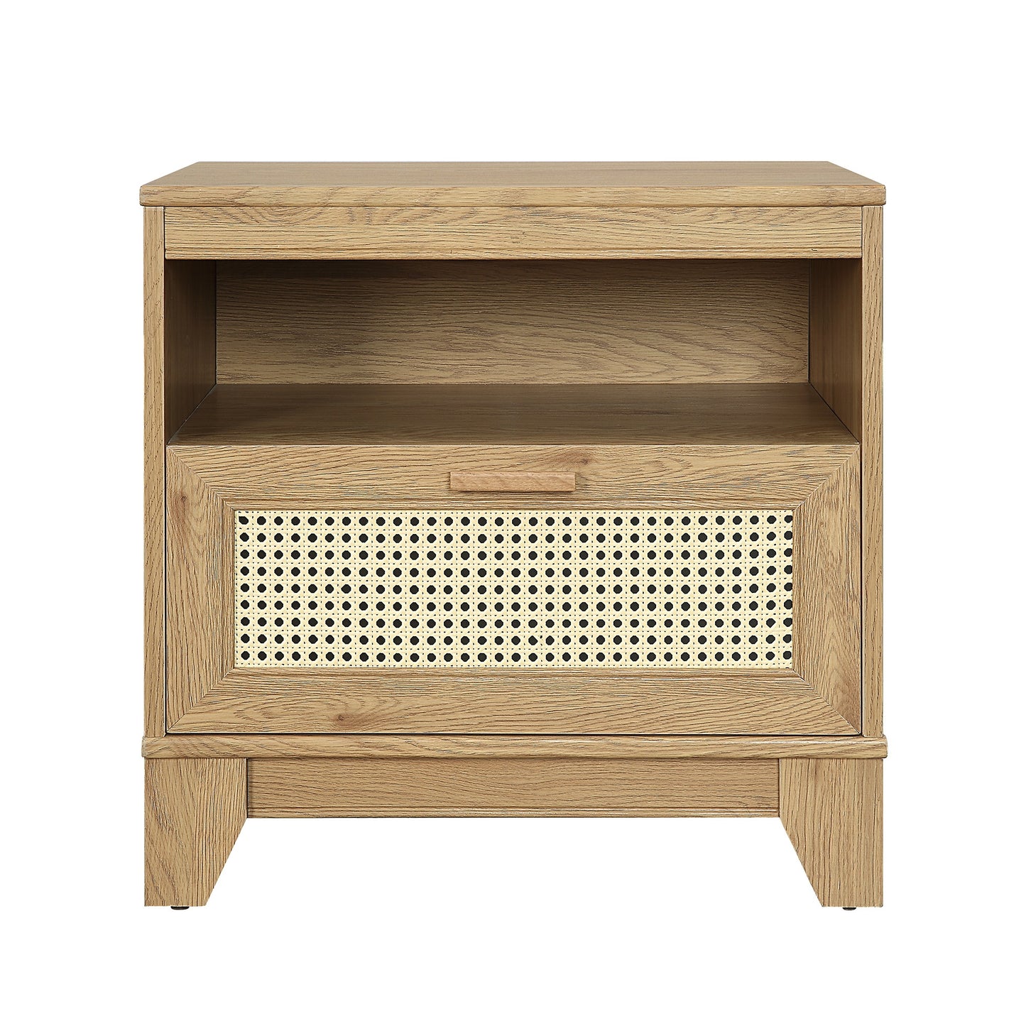 Sheridan Modern Cane Nightstand in Nature