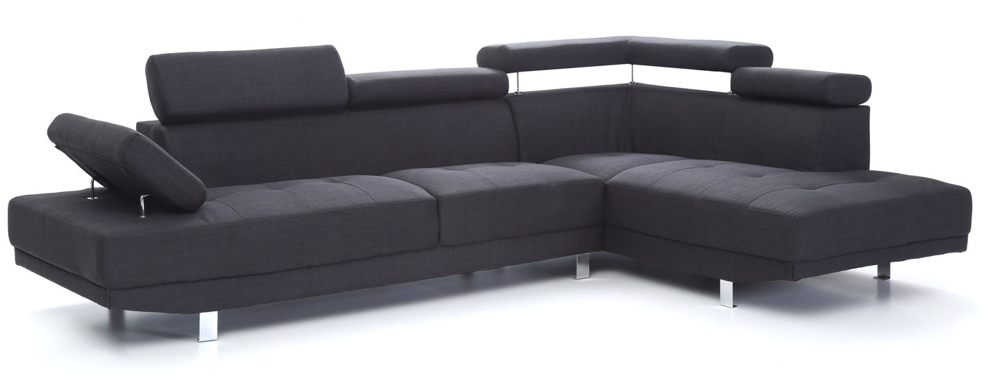 Riveredge - Fabric Sectional - Black