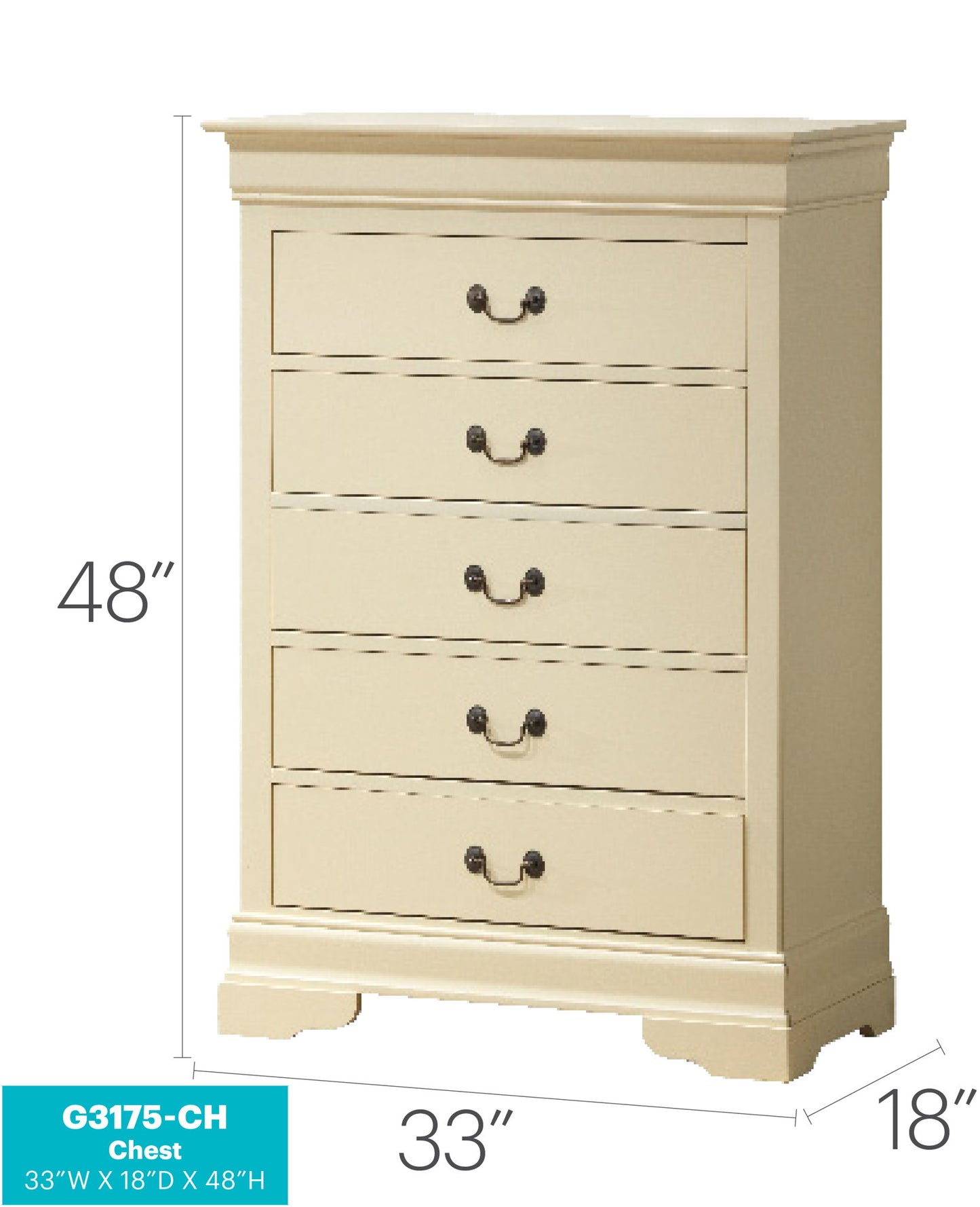 Glory Furniture - Louis Phillipe - Accent Chest