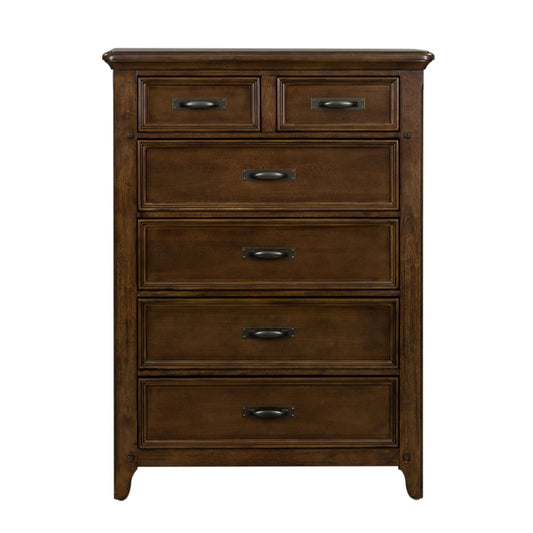 Saddlebrook - 6 Drawer Chest - Dark Brown