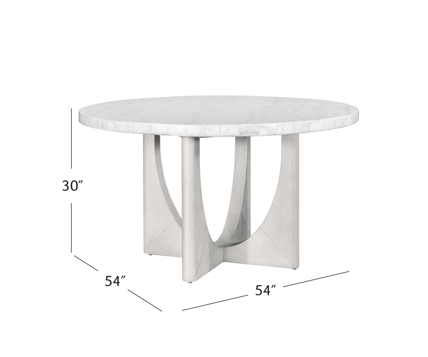 Gavin - Dining Table - Driftwood / White Marble