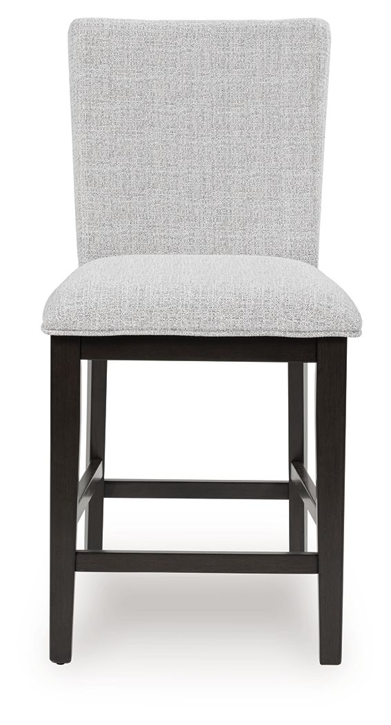 Neymorton - 5 Pc. - Rectangular Dining Room Counter Table, 4 Barstools - Dark Grayish Brown