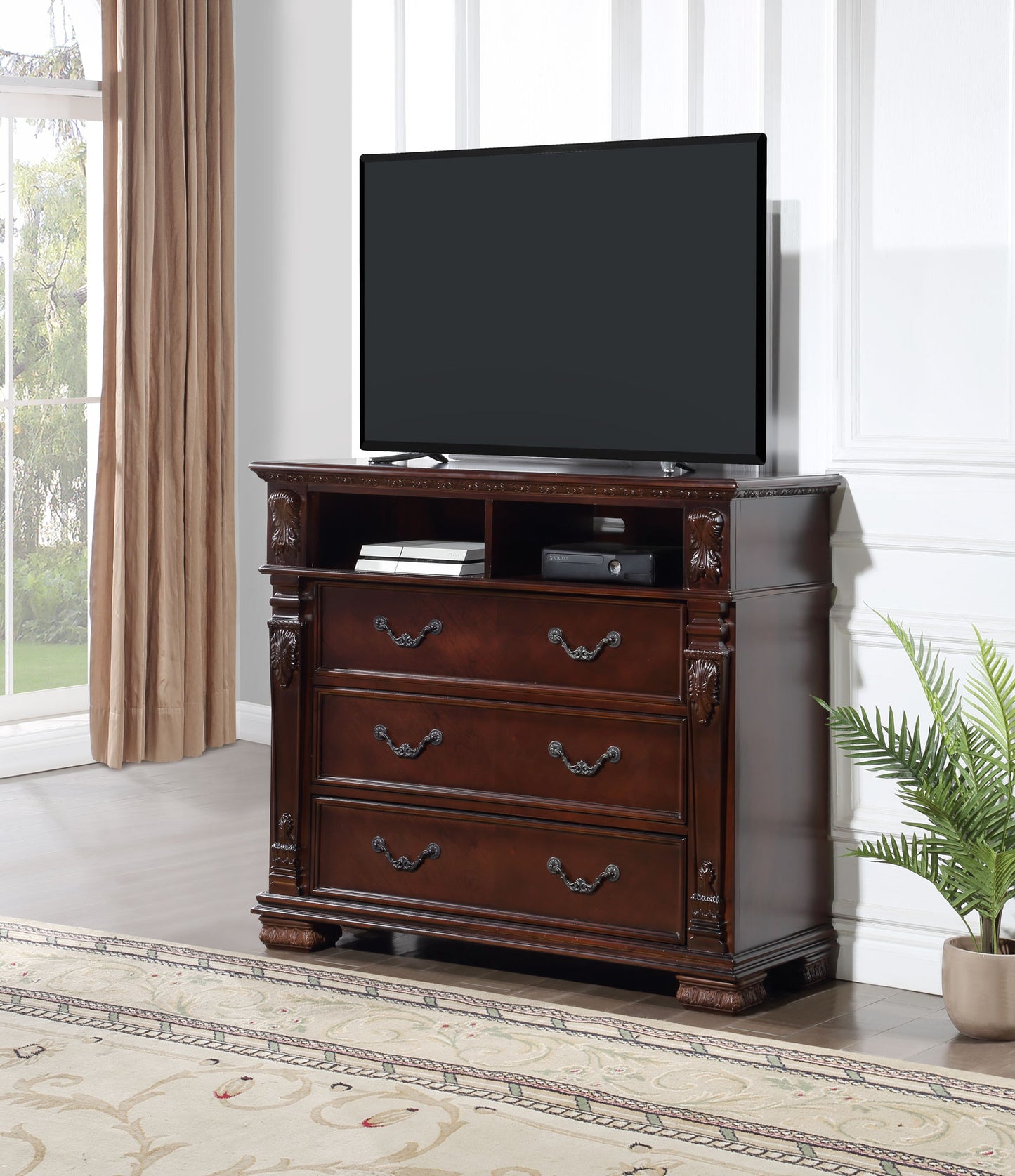 Lyndon - 3 Drawer Media Chest - Cherry