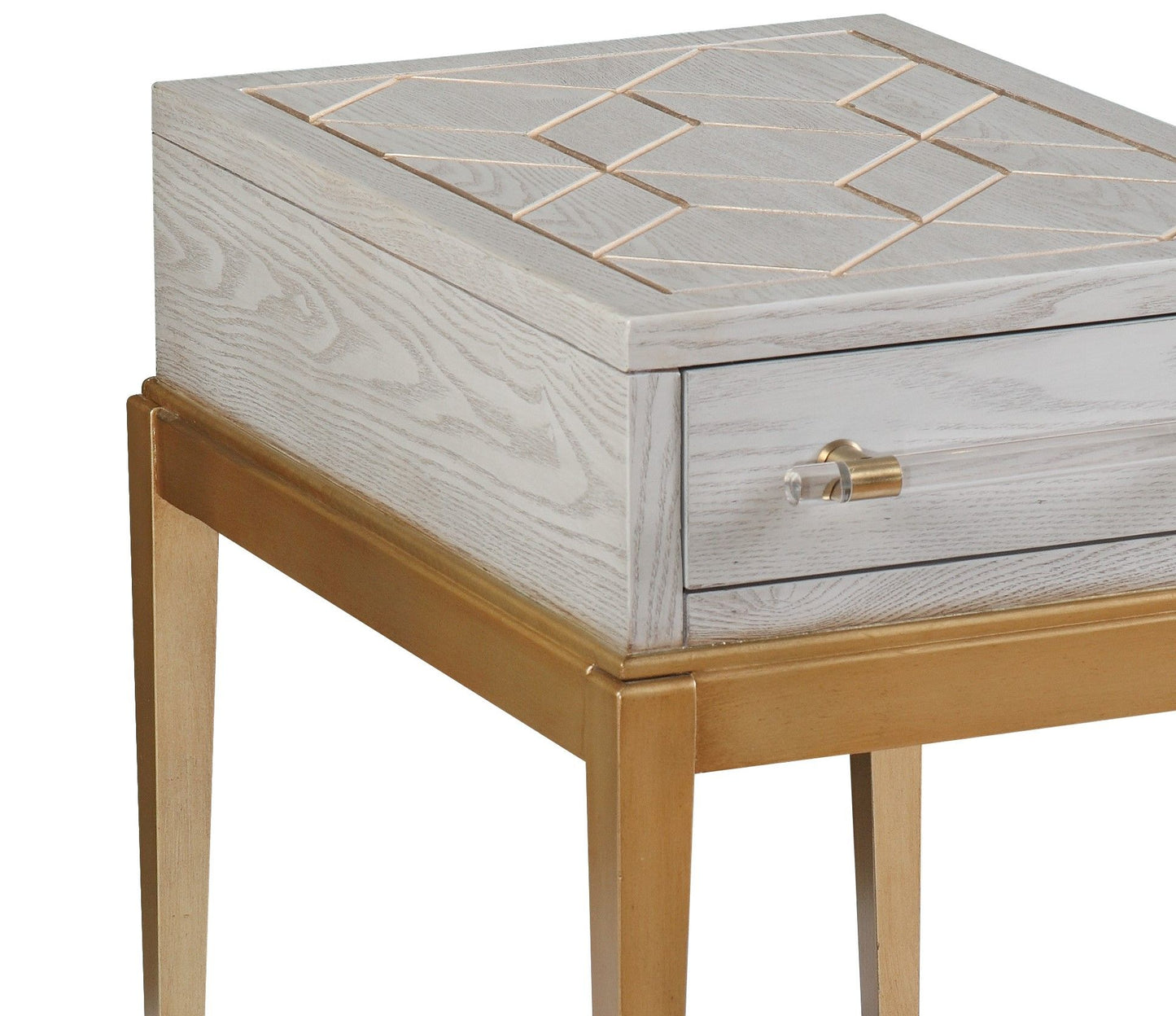 Perrine - Chairside Table - Silver