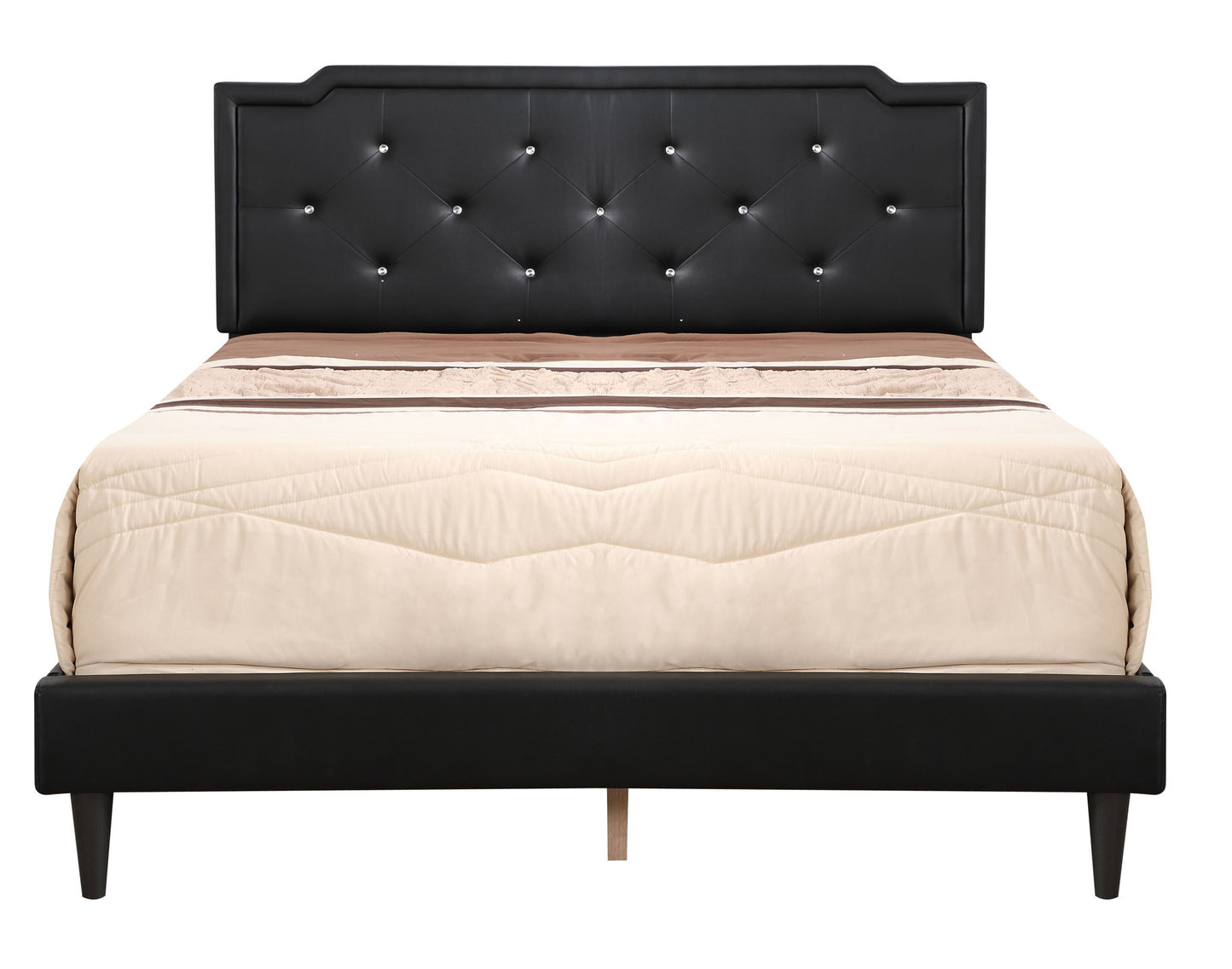 Glory Furniture - Deb - Faux Crystals Tufted Bed