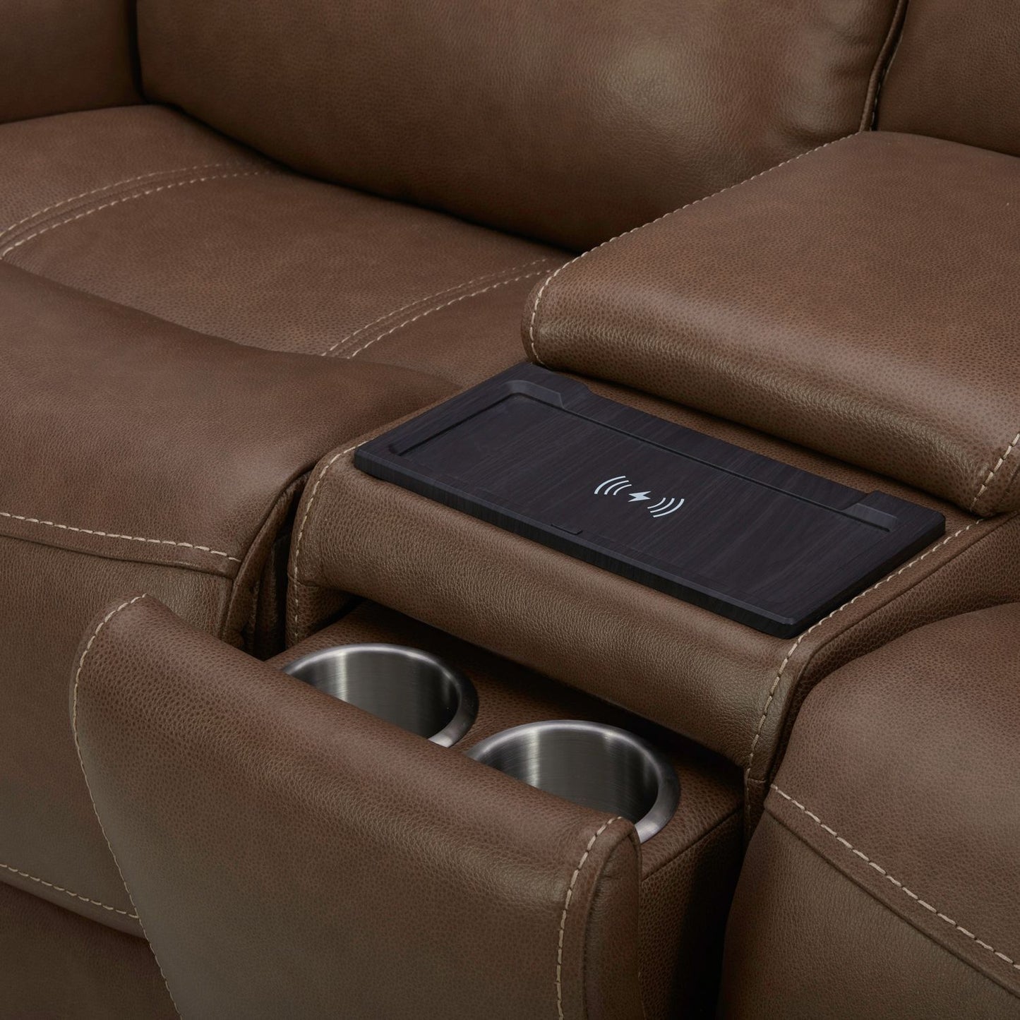 Collins - Loveseat With Console P3 & ZG - Brown