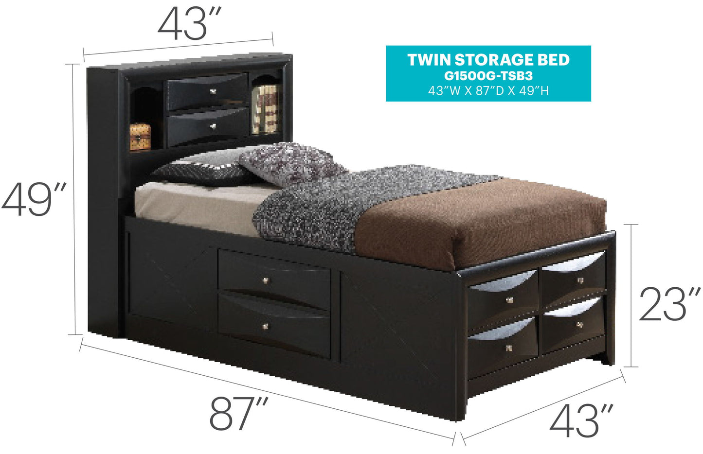 Glory Furniture - Marilla - Storage Bed