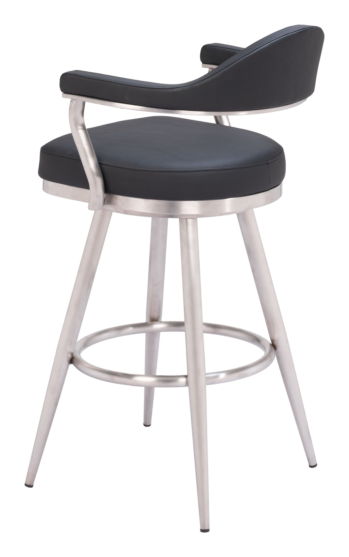 Vagur - Swivel Barstool - Black