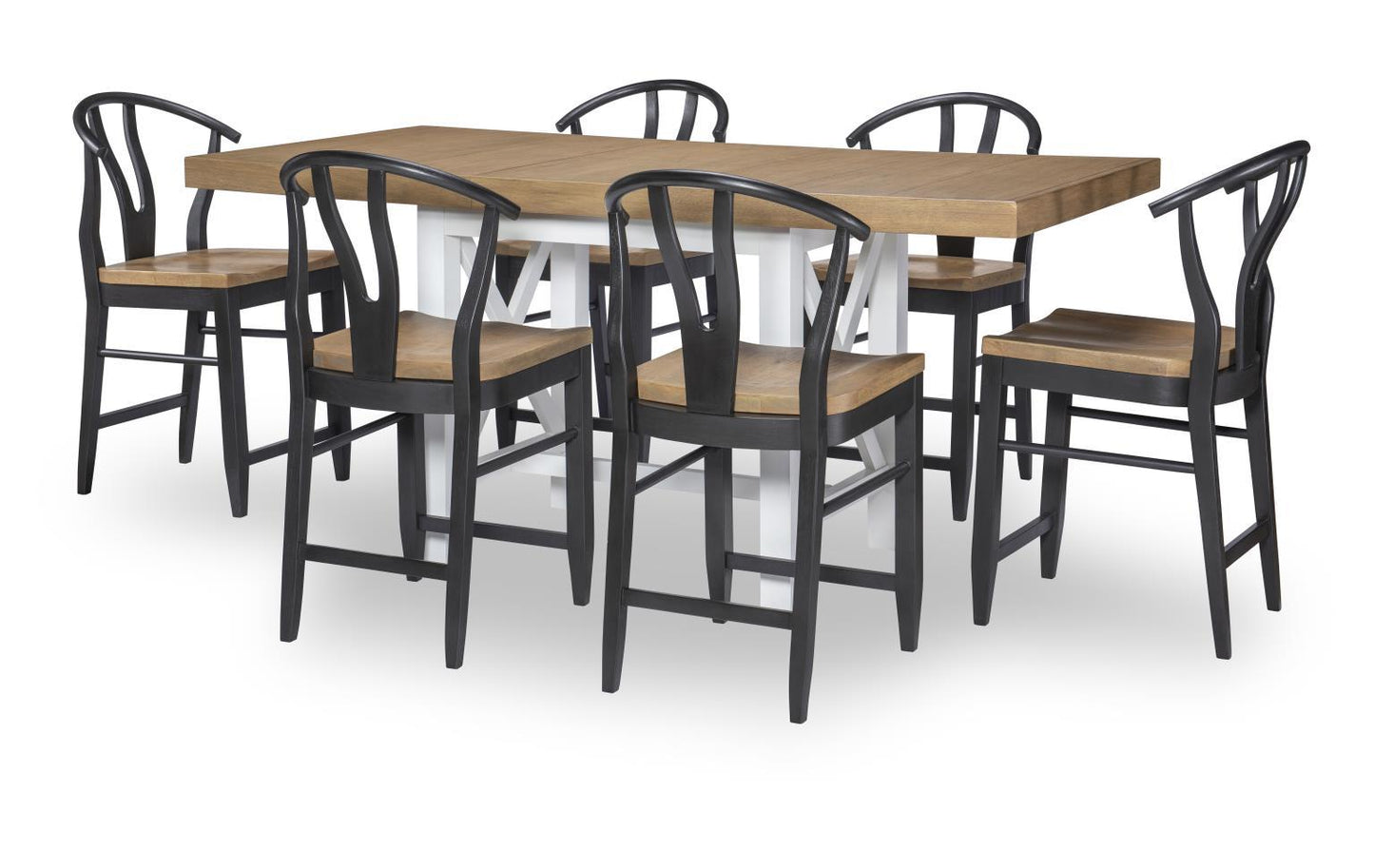 Franklin - Wishbone Back Counter Height Chair (Set of 2) - Harvest Oak