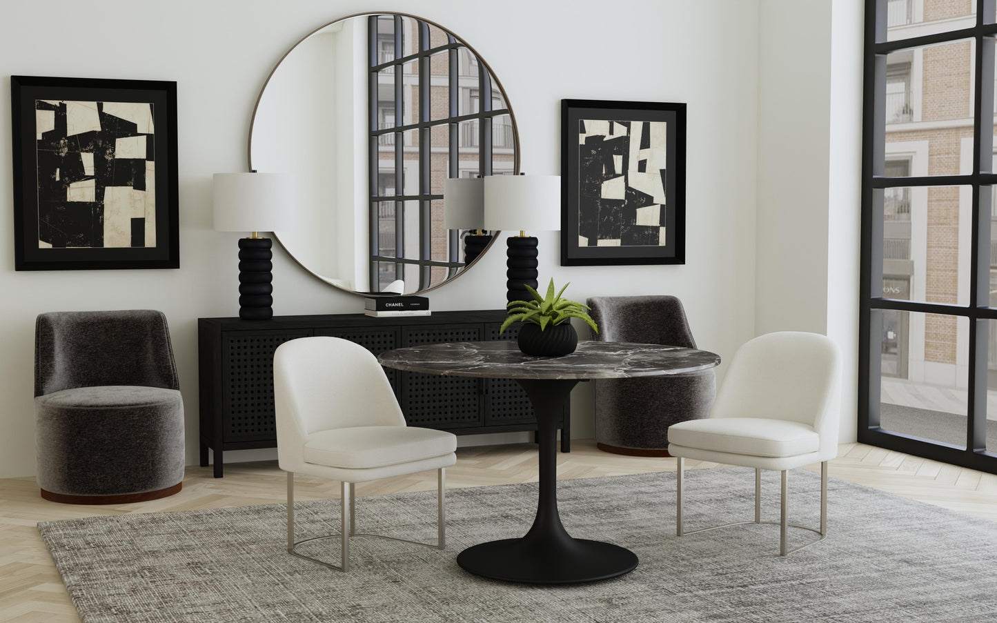 Burke - Accent Chair - Gray, Dark