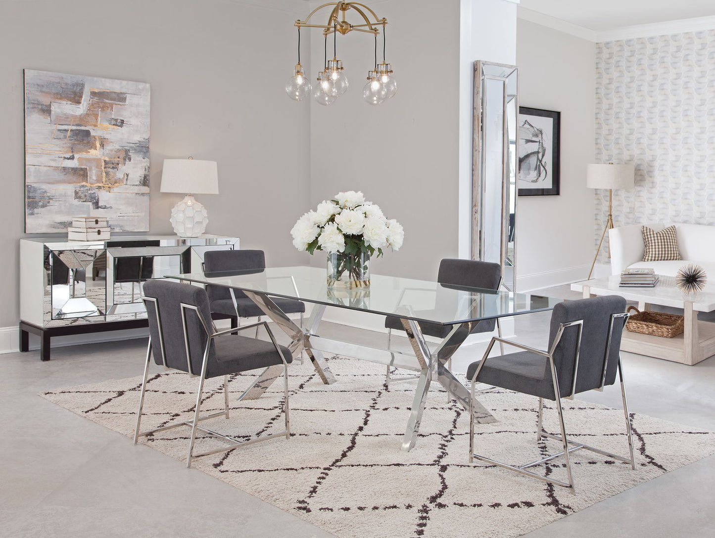 Polygon - Dining Chair (Set of 2) - Gray