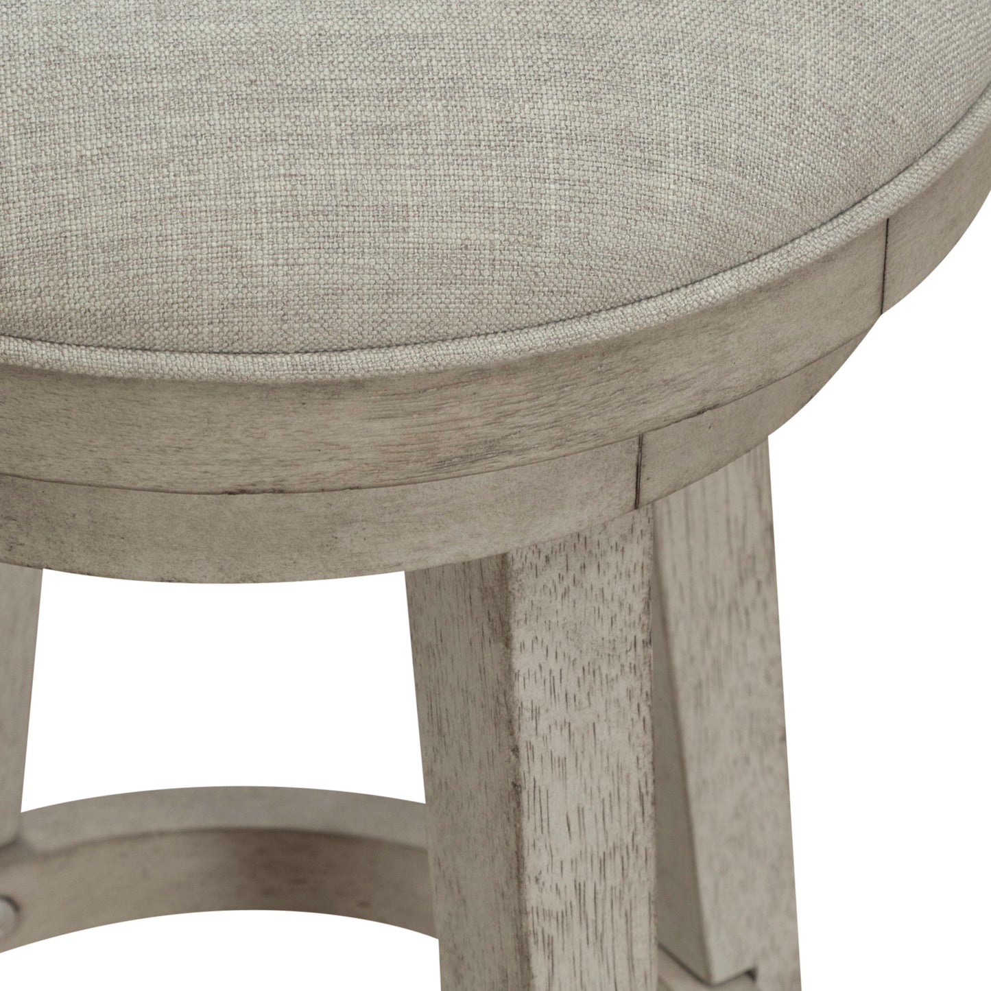 Ivy Hollow - Upholstered Swivel Stool - White