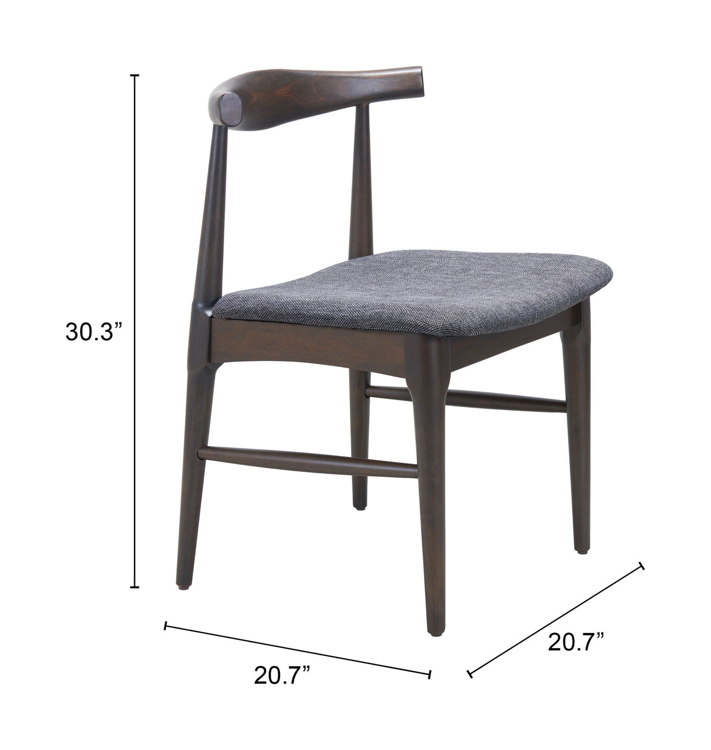 Tuzka - Dining Chair (Set of 2) - Gray & Espresso