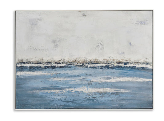 Soft Waves Canvas Art - Light Blue