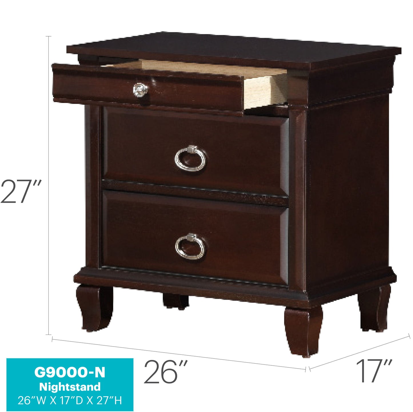 Triton - Nightstand - Cappuccino