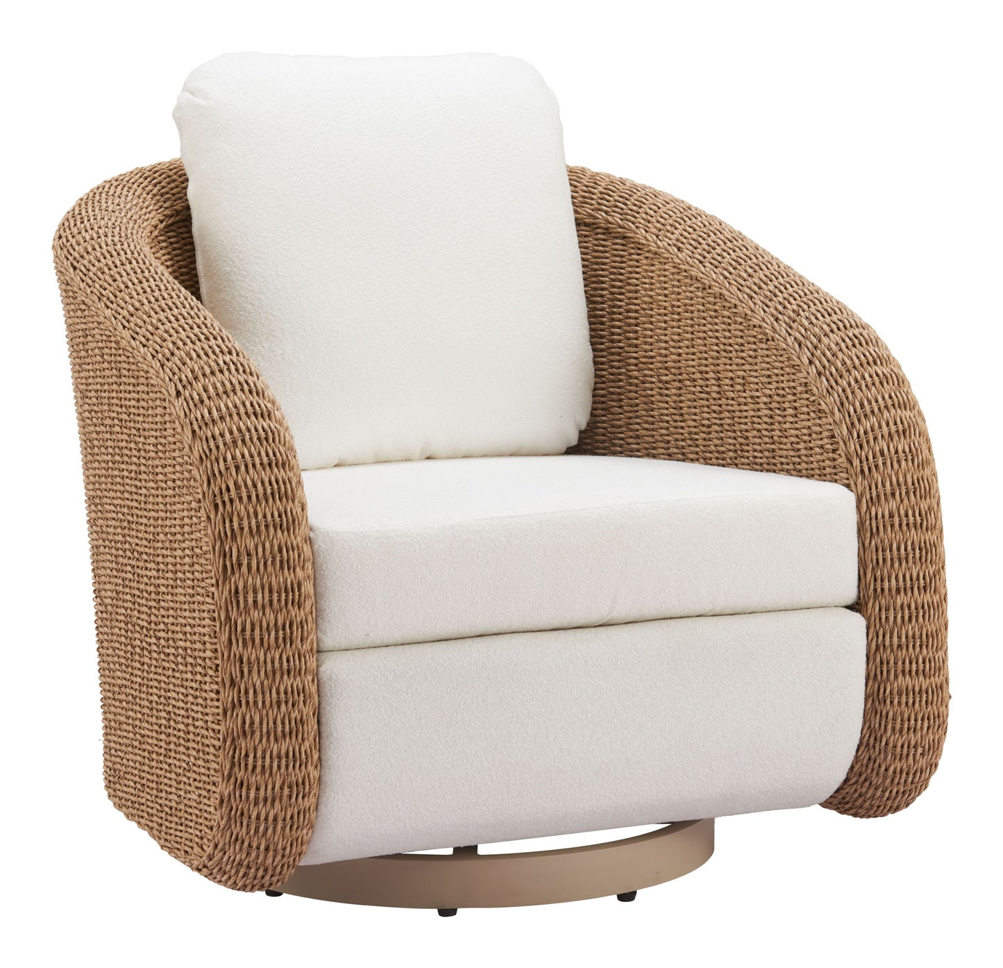 Solara - Outdoor Swivel Chair - Ivory