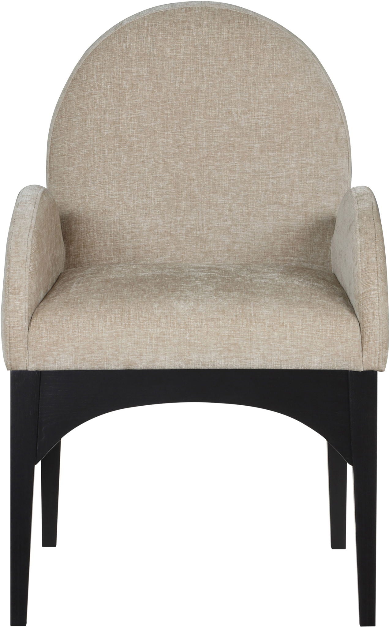 Waldorf - Chenille Dining Arm Chair With Black Legs