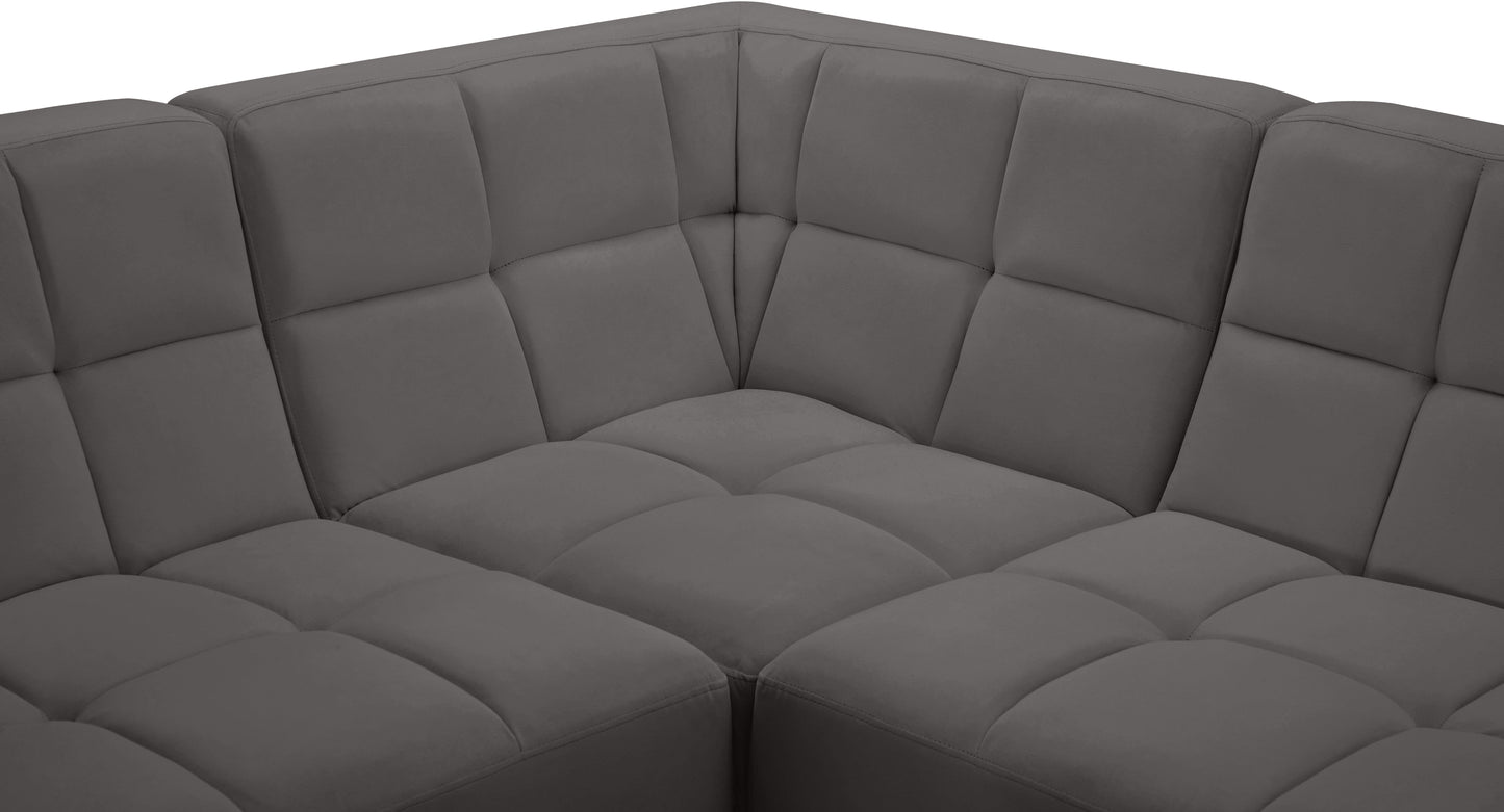 Relax - Modular Sectional 5 Piece - Gray - Fabric