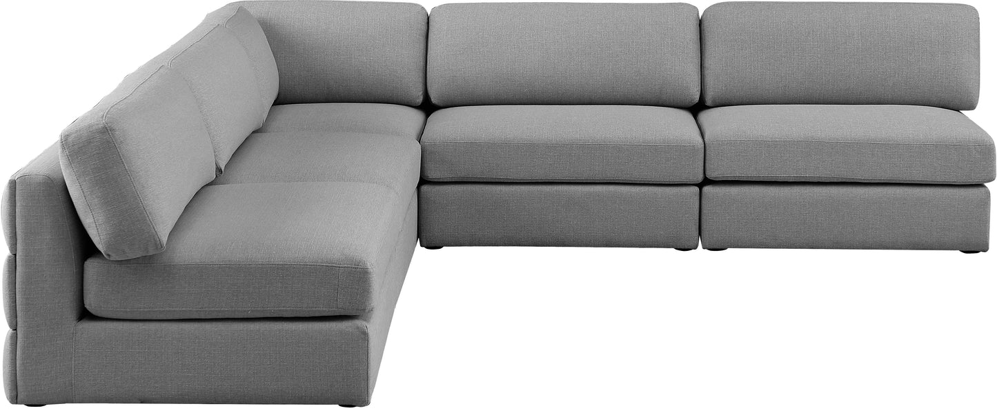 Beckham - Modular Sectional 5 Piece - Gray - Fabric - Modern & Contemporary