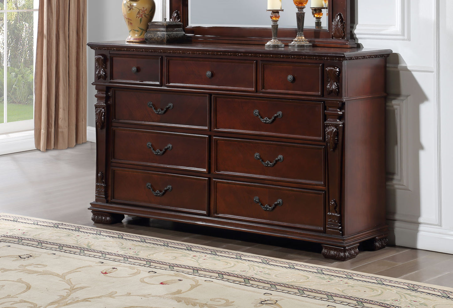 Lyndon - 9 Drawer Dresser - Cherry