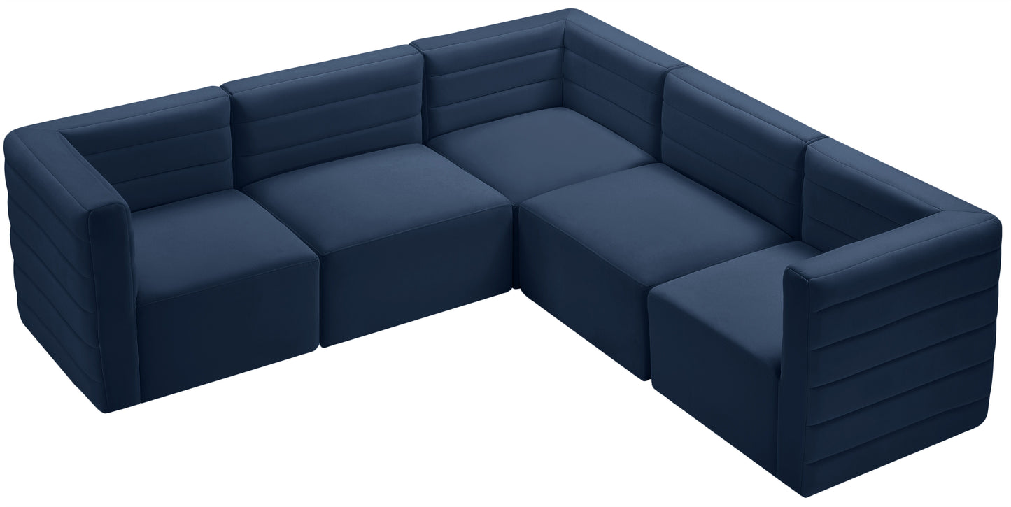 Quincy - Modular Sectional 5 Piece - Navy