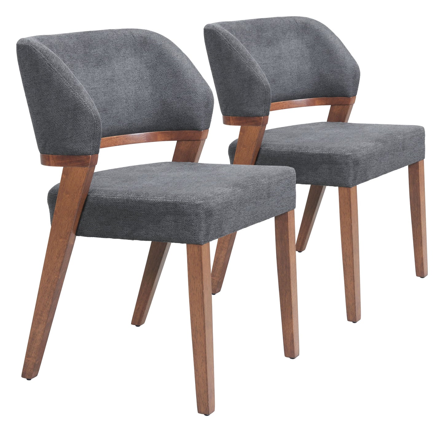 Sunobu - Dining Chair (Set of 2) - Azure Gray & Walnut