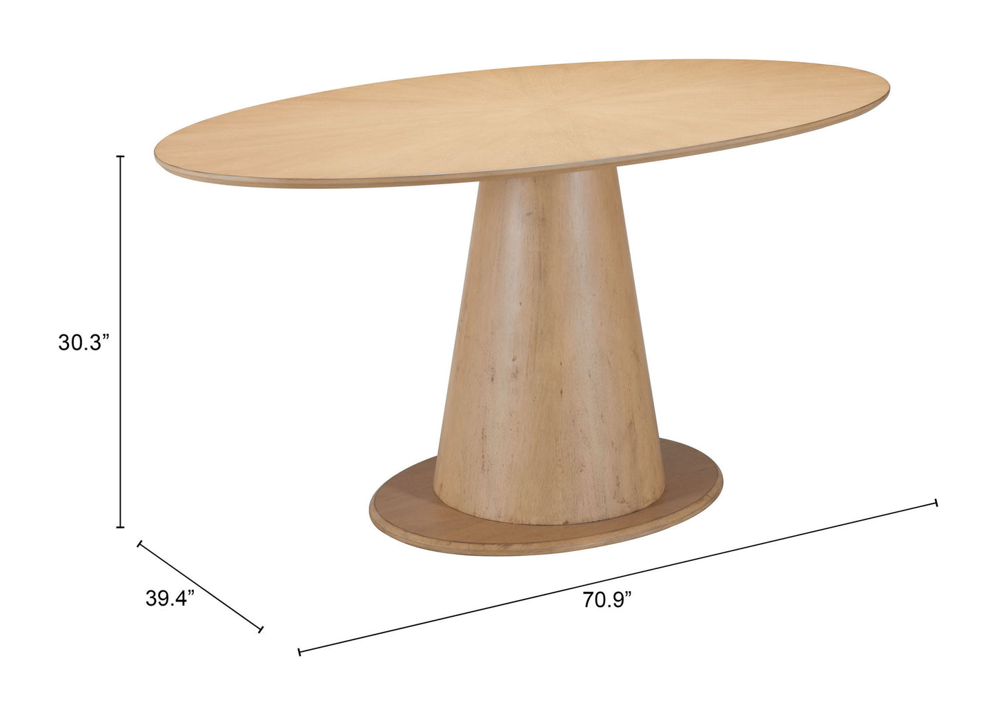 Disque - Dining Table - Natural
