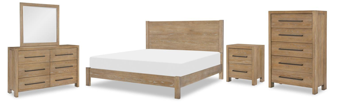 Horizons - Complete Panel Bed - Weathered Oak