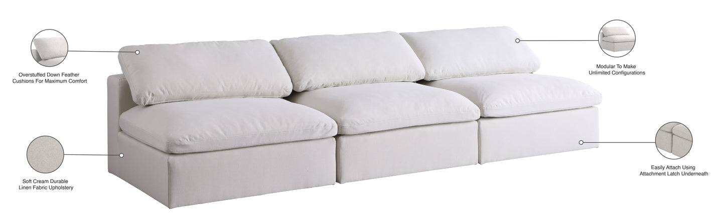 Serene - Modular Armless 3 Seat Sofa