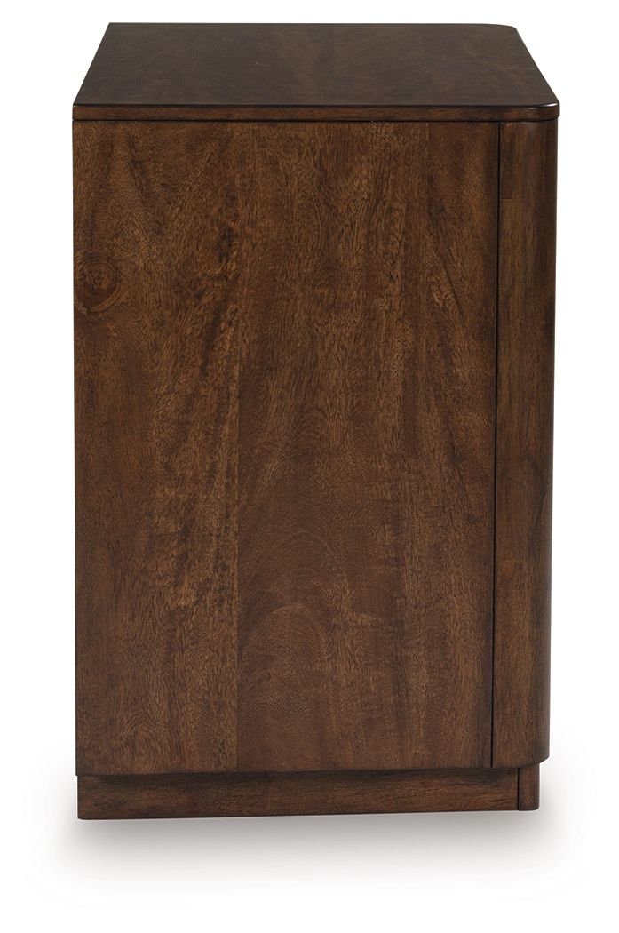 Dilenno - Two Drawer Night Stand - Dark Brown