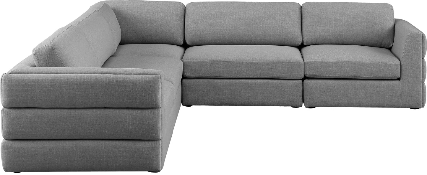 Beckham - Modular Sectional 5 Piece - Gray - Modern & Contemporary