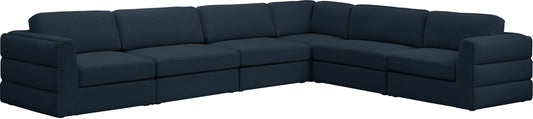 Beckham - Modular Sectional 6 Piece - Navy - Fabric - Modern & Contemporary