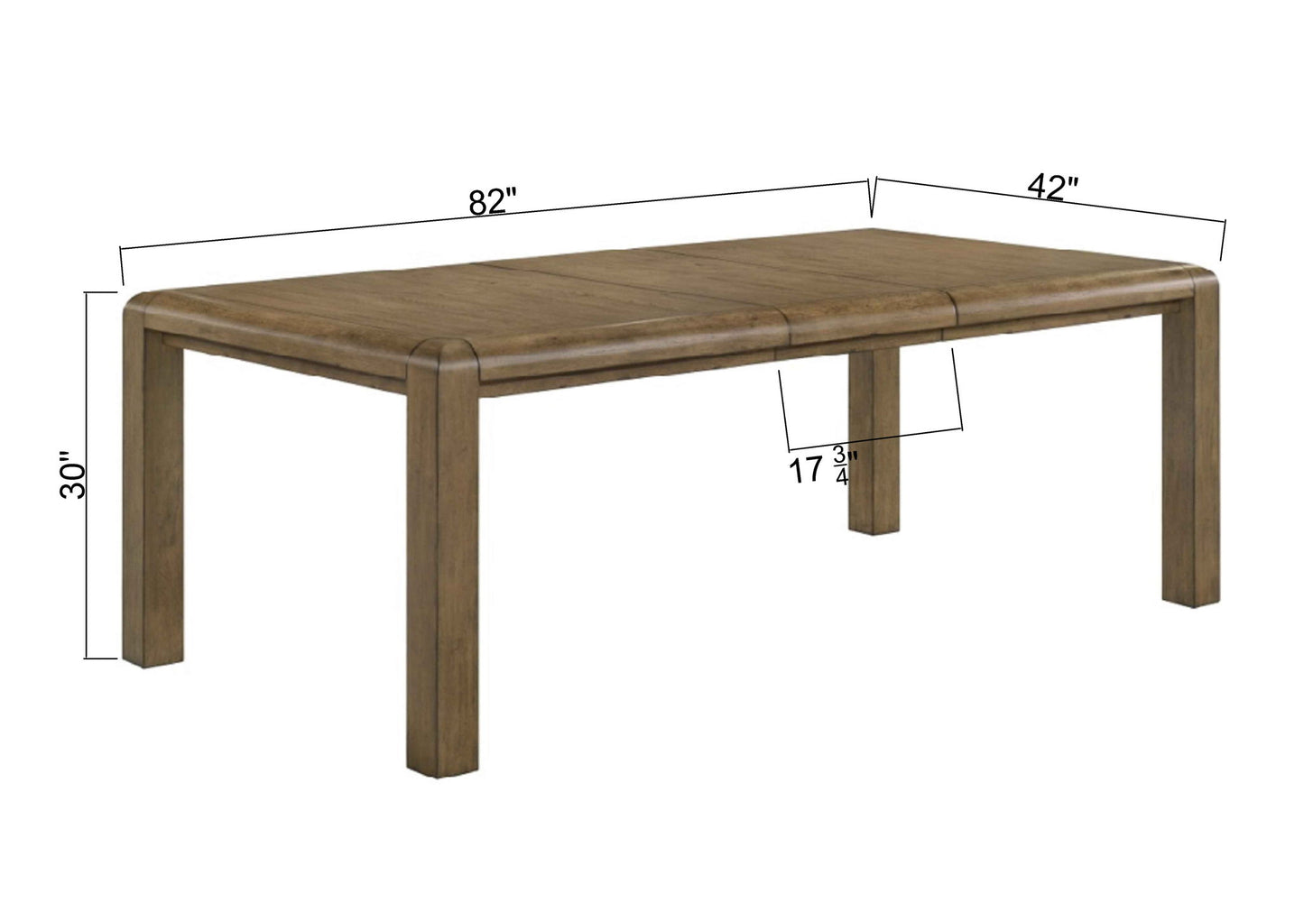 Cockrell - Dining Table ( With 18" Leaf) - Light Brown