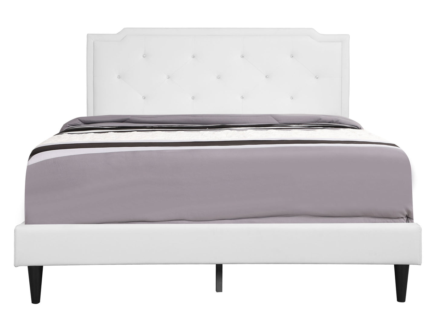 Glory Furniture - Deb - Faux Crystals Tufted Bed