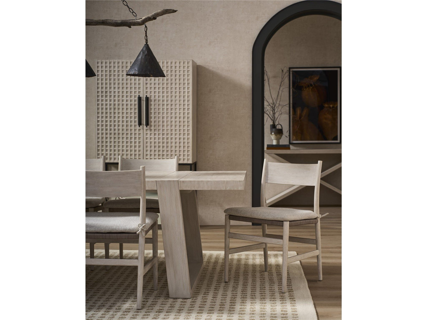 Dwell - Wood Back Side Chair - River Rock