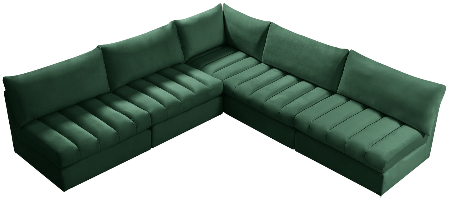 Jacob - Modular Sectional 5 Piece - Green