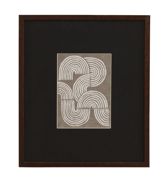 Neutral Strokes II Framed Print - Black