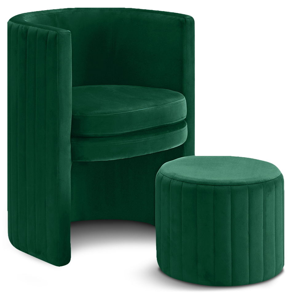 Selena - Accent Chair and Ottoman Set