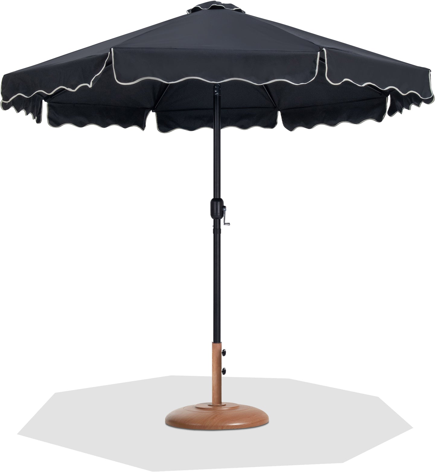Amalfi - Patio Umbrella - Light Brown Base / Black Pole
